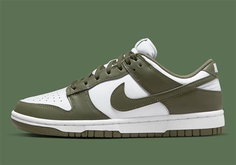 nike low dunks olive green